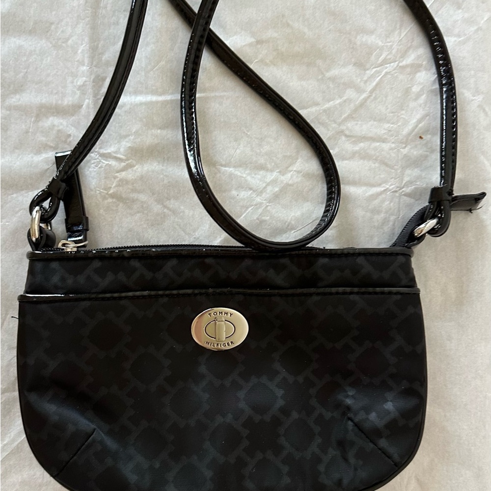 Tommy Hilfiger Black Crescent Crossbody Bag
